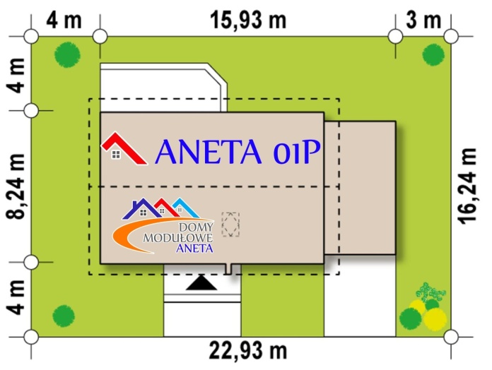 Dom modułowy ANETA 01P z poddaszem